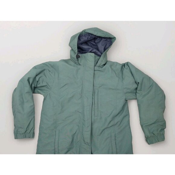 LL Bean Women's Small Parka Zip Out Liner Full Zip Jacket Coat Green OUW49 - Picture 1 of 15